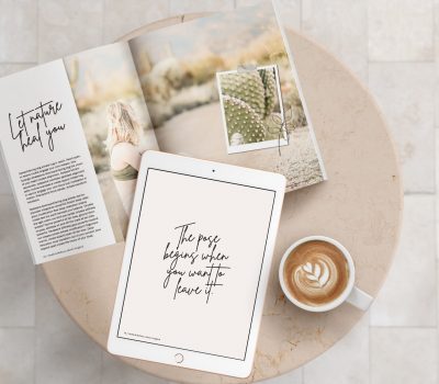 magazine iPad and latte